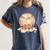 Baseball Drip Ice Cream Melting Illustration Women's Comfort Colors T-Shirt Moss