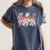 Baseball Mama Lightning Bolt Checkered Varsity Mother's Day Women's Comfort Colors T-Shirt Moss