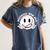 Baseball Mom Era Ball Mom Smile Face Groovy Mother's Day Women's Comfort Colors T-Shirt Moss