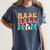 Baseball Mom Groovy Baseball Mom Women's Comfort Colors T-Shirt Moss