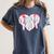 Baseball Mom Heart Women's Comfort Colors T-Shirt Moss