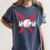Baseball Mom Red Women's Comfort Colors T-Shirt Moss
