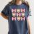 Baseball Mom Sister Tween Teen Girl Girly Pink Bow Preppy Women's Comfort Colors T-Shirt Moss