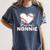 Baseball Nonnie Baseball Heart Women's Comfort Colors T-Shirt Moss