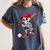 Baseball Skeleton Halloween Playing Women's Comfort Colors T-Shirt Moss Baseball Skeleton Halloween Playing Women's Comfort Colors T-Shirt Moss
