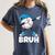 Boys Baseball Graphic Tee Teen Apparel Cute Meme Bruh Women's Comfort Colors T-Shirt Moss