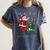 Christmas Santa Baseball Ugly Sweater Women's Comfort Colors T-Shirt Moss Christmas Santa Baseball Ugly Sweater Women's Comfort Colors T-Shirt Moss