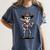 Cowboy Skeleton Baseball Halloween Graphic Women's Comfort Colors T-Shirt Moss Cowboy Skeleton Baseball Halloween Graphic Women's Comfort Colors T-Shirt Moss
