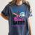 Gender Reveal Baseball Or Bows Daddy Loves You Women's Comfort Colors T-Shirt Moss