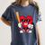 Heart Playing Baseball Valentines Day Women's Comfort Colors T-Shirt Moss