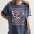 Ho Ho Homerun Baseball Ugly Christmas Sweater Party Hitter Women's Comfort Colors T-Shirt Moss Ho Ho Homerun Baseball Ugly Christmas Sweater Party Hitter Women's Comfort Colors T-Shirt Moss