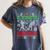 I'Ll Be Home For Christmas Baseball Xmas Women's Comfort Colors T-Shirt Moss