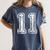 Jersey Number 11 T-Shirt Football Eleven Number Baseball Mom Women's Comfort Colors T-Shirt Moss Jersey Number 11 T-Shirt Football Eleven Number Baseball Mom Women's Comfort Colors T-Shirt Moss