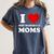 I Love Hot Baseball Moms I Heart Baseball Moms Women's Comfort Colors T-Shirt Moss