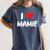 I Love Mamie Heart Grandma Grandmother Grandparent Raglan Baseball Tee Women's Comfort Colors T-Shirt Moss