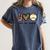 Peace Love Baseball Mom Leopard Print Cheetah Pattern Women's Comfort Colors T-Shirt Moss