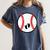 Pregnant Baseball Mom Pregnancy Announcement Baby Feet Belly Women's Comfort Colors T-Shirt Moss
