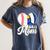 Proud Ball Mom Volleyball Baseball Mom Heart Women's Comfort Colors T-Shirt Moss