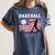 Proud Baseball MOM USA American Flag Family Game Day Women's Comfort Colors T-Shirt Moss