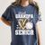 Proud Grandpa Of A 2026 Senior Baseball Graduation Leopard Women's Comfort Colors T-Shirt Moss