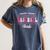 Retro Groovy Baseball Bruh Proud Baseball Mom Women's Comfort Colors T-Shirt Moss