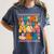 Retro Groovy In My Baseball Mom Era Happy Women Premium Women's Comfort Colors T-Shirt Moss