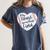 Retro My Heart Is On That Field Baseball Mom Mother's Day Women's Comfort Colors T-Shirt Moss