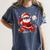 Santa Baseball Christmas Pajamas Xmas Men Boy Toddlers Women's Comfort Colors T-Shirt Moss