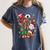 Santa Baseball Football Soccer Pajamas Ho Ho Christmas Xmas Women's Comfort Colors T-Shirt Moss Santa Baseball Football Soccer Pajamas Ho Ho Christmas Xmas Women's Comfort Colors T-Shirt Moss