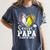 Senior Papa Class Of 2026 Baseball Softball Graduation Heart Women's Comfort Colors T-Shirt Moss