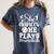 She Dances He Plays Mom Of Both Dance And Baseball Mom Women's Comfort Colors T-Shirt Moss