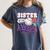 Sister Rookie Of Year 1st Birthday Baseball Theme Matching Women's Comfort Colors T-Shirt Moss