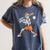 Skeleton Batting Baseball Halloween Women's Comfort Colors T-Shirt Moss