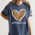 Softball Baseball Mom Valentine Leopard Heart Mother's Day Women's Comfort Colors T-Shirt Moss