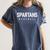 Spartans Baseball Inspired Women's Comfort Colors T-Shirt Moss Spartans Baseball Inspired Women's Comfort Colors T-Shirt Moss