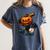 Spooky Halloween Scary Pumpkin Baseball Player Witchy Vibes Women's Comfort Colors T-Shirt Moss Spooky Halloween Scary Pumpkin Baseball Player Witchy Vibes Women's Comfort Colors T-Shirt Moss