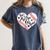 That's My Son Out There Baseball Mom Heart Mom Life Women's Comfort Colors T-Shirt Moss