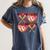 Valentines Day Drip Heart Baseball XOXO Boys Kids Men Sport Women's Comfort Colors T-Shirt Moss