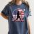 Women's Batter Patriotic American Flag Baseball Silks Women's Comfort Colors T-Shirt Moss