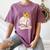 Baseball Drip Ice Cream Crown Melt Graphic Women's Comfort Colors T-Shirt Blue Jean
