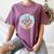 Baseball Ice Cream Heart Sunglasses Youth Boys Valentine Women's Comfort Colors T-Shirt Blue Jean