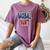 Baseball Mama Dalmatian Spots Baseball Mom Women's Comfort Colors T-Shirt Blue Jean