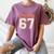 Number 67 Meme Six Seven Baseball Style Kids Boy Teen Women's Comfort Colors T-Shirt Blue Jean Number 67 Meme Six Seven Baseball Style Kids Boy Teen Women's Comfort Colors T-Shirt Blue Jean