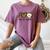Peace Love Baseball Mom Leopard Print Cheetah Pattern Women's Comfort Colors T-Shirt Blue Jean