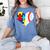 Autism Baseball Heart Autism Puzzle Baseball Mom Women's Comfort Colors T-Shirt Chalky Mint