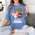Ball Mom Football Baseball Mom Heart Women's Comfort Colors T-Shirt Chalky Mint