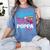 Baseball Or Bows Poppa Loves You Gender Reveal Women's Comfort Colors T-Shirt Chalky Mint