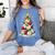 Baseball Christmas Tree Lights Santa Sport Player Lover Xmas Women's Comfort Colors T-Shirt Chalky Mint