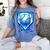 Baseball Drip Ice Cream Blue Glow Melt Ball Graphic Women's Comfort Colors T-Shirt Chalky Mint Baseball Drip Ice Cream Blue Glow Melt Ball Graphic Women's Comfort Colors T-Shirt Chalky Mint