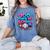 Baseball Ice Cream Drip 100 Days Of School Student Teacher Women's Comfort Colors T-Shirt Chalky Mint